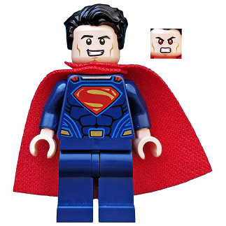 Superman - Dark Blue Suit, Spongy Cape, Plain Legs | sh0219