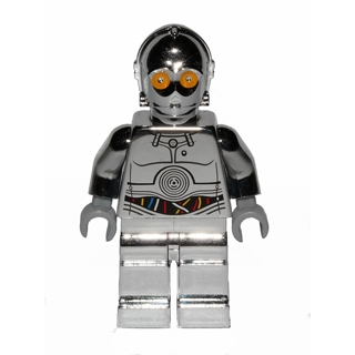 TC-14 Protocol Droid - Chrome Silver with Blue, Red and White Wires Pattern | sw0385