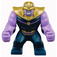 Thanos - Figurine grand format, tenue bleu foncé, bras lavande moyens, casque or nacré | sh0504