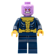 Thanos - Minifigurine, tenue bleu foncé et or, bras bleu foncé, jambes unies | sh0761