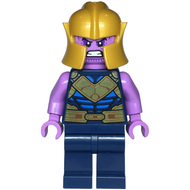 Thanos - Minifigurine, tenue bleu foncé et or, bras lavande moyen, casque | sh0906
