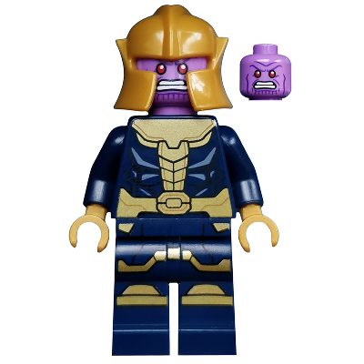 Thanos - Minifigurine, tenue bleu foncé et or, jambes imprimées | sh0613