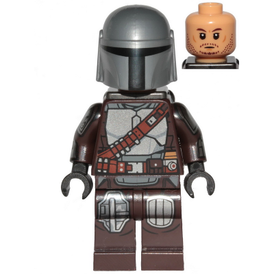 The Mandalorian / Din Djarin / 'Mando' - Silver Beskar Armor, Jet Pack, Printed Head | sw1212