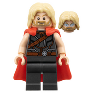 Thor - Cape en caoutchouc souple, jambes gris foncé perle, cheveux ébouriffés | sh0979
