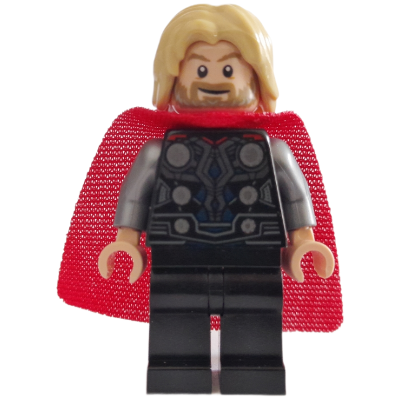 Thor - Spongy Cape with Single Hole, Black Legs, Tan Tousled Hair | sh0804