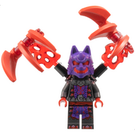 Wolf Mask Warrior - Dark Purple and Red Mask, Energy Claws | njo0899