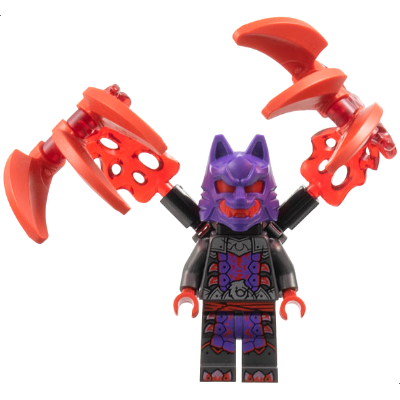Wolf Mask Warrior - Dark Purple and Red Mask, Energy Claws | njo0899