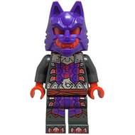 Wolf Mask Warrior - Dark Purple and Red Mask | njo0895
