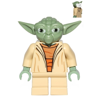 Yoda - Guerre des Clones, cheveux blancs, torse avec impression au dos | sw0446