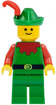 Forestier - Chapeau rouge et vert, plume rouge | cas137
