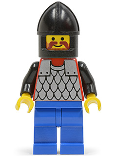 Scale Mail - Red with Black Arms, Blue Legs, Black Chin-Guard | cas152