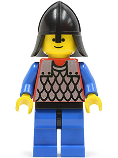 Scale Mail - Red with Blue Arms, Blue Legs with Black Hips, Black Neck-Protector | cas153