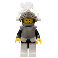 Breastplate - Armor over Blue, Dark Gray Helmet and Visor, White Dragon Plumes | cas167