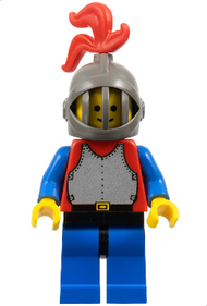 Breastplate - Red with Blue Arms, Blue Legs with Black Hips, Dark Gray Grille Helmet, Red Plume | cas189