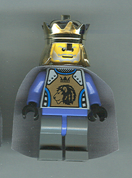 Knights Kingdom II - Roi Mathias avec cape gris clair bleuté (Roi d'échecs) | cas274