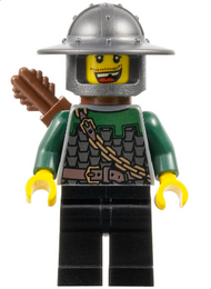 Kingdoms - Dragon Knight Scale Mail with Chain and Belt, Helmet with Broad Brim, Quiver, Missing Tooth | cas494