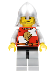 Kingdoms - Lion Knight Quarters, Helmet with Neck Protector, Crooked Smile and Scar | cas497