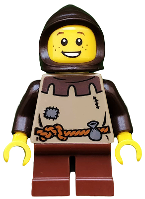 Kingdoms - Peasant, Child with Dark Brown Hood | cas505