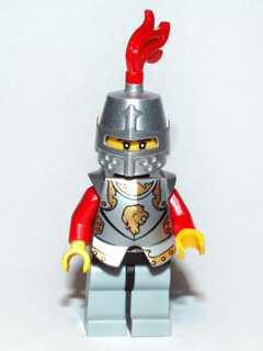 Royaumes - Armure de chevalier lion, casque fermé, sourcils et bouc (Fou d'échecs) | cas514