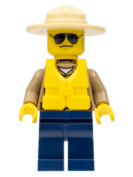 Forest Police - Dark Tan Shirt with Pockets, Dark Blue Legs, Campaign Hat, Black and Silver Sunglasses, Life Jacket Center Buckle | cty0306