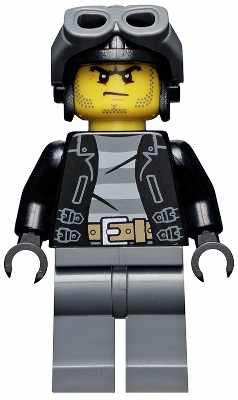 Police - City Bandit Male with Black Stubble and Aviator Cap | cty0456