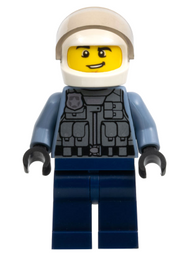 Police Officer - Sand Blue Police Jacket, Dark Blue Legs, White Helmet | cty1285