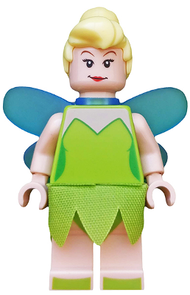 Tinker Bell - Minifigure, Trans-Medium Blue Fairy Wings, Lime Cloth Skirt | dis022