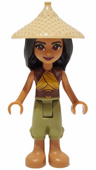 Raya - Tan Conical Hat, Yellow Top, Medium Nougat Boots | dp118