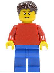 Plain Red Torso with Red Arms, Blue Legs, Dark Brown Short Tousled Hair | game008