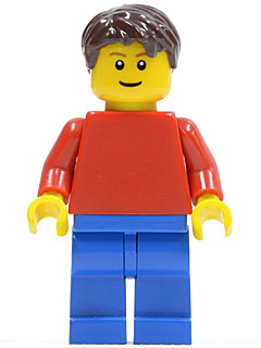Plain Red Torso with Red Arms, Blue Legs, Dark Brown Short Tousled Hair | game008