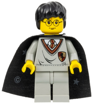 Harry Potter - Gryffindor Shield Torso, Light Gray Legs, Black Cape with Stars | hp005