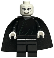 Lord Voldemort - White Head, Black Cape, Dark Green Robe Lines | hp098