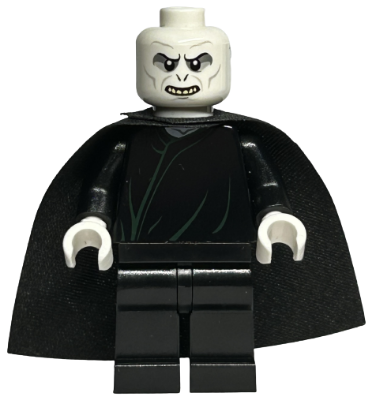 Lord Voldemort - White Head, Black Cape, Dark Green Robe Lines | hp098