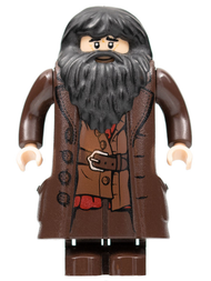 Rubeus Hagrid - Dark Brown Topcoat with Buttons (Light Nougat Version with Movable Hands) | hp111