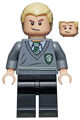 Draco Malfoy - Torse à rayures et écusson Serpentard, jambes noires | hp115