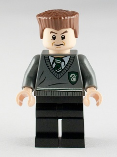 Gregory Goyle - Dark Bluish Gray Slytherin Sweater, Black Legs, Reddish Brown Flat Top | hp132