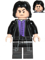 Professor Severus Snape - Dark Purple Shirt, Black Robes, Printed Legs, Shirt Tail | hp134a