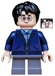 Harry Potter - Dark Blue Zip Up, Dark Bluish Gray Short Legs | hp153