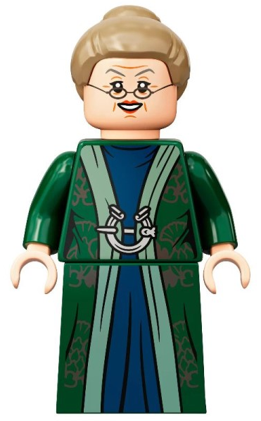 Professor Minerva McGonagall - Dark Green Robe over Dark Blue Dress, Dark Tan Hair | hp293