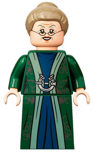 Professor Minerva McGonagall - Dark Green Robe over Dark Blue Dress, Dark Tan Hair | hp293