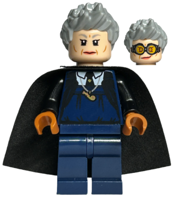 Madam Rolanda Hooch - Dark Blue Outfit, Light Nougat Head, Black Starched Cape | hp296