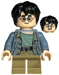 Harry Potter - Sand Blue Jacket, Dark Tan Short Legs, Grin / Scared | hp316
