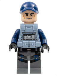 ACU Trooper - Male, Dark Blue Cap, Light Nougat Head, Sand Blue Body Armor Vest | jw010