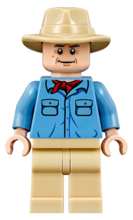 Dr. Alan Grant - Medium Blue Shirt with Pockets with Blue Buttons | jw019