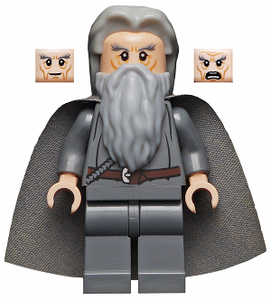Gandalf le Gris - Cheveux, cape en tissu amidonné | lor073