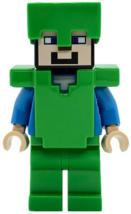 Steve (Nougat clair) - Jambes, casque et armure vert vif | 140 min