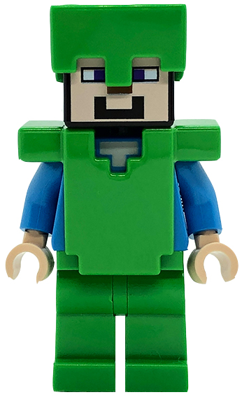 Steve (Light Nougat) - Bright Green Legs, Helmet and Armor | min140