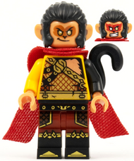 Evil Macaque - Gold and Dark Red Amor, Red Cape | mk029