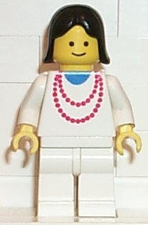 Necklace Red - White Legs, Black Female Hair | ncklc006