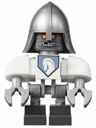 Lance Bot - White Shoulders, Flat Silver Helmet | nex002